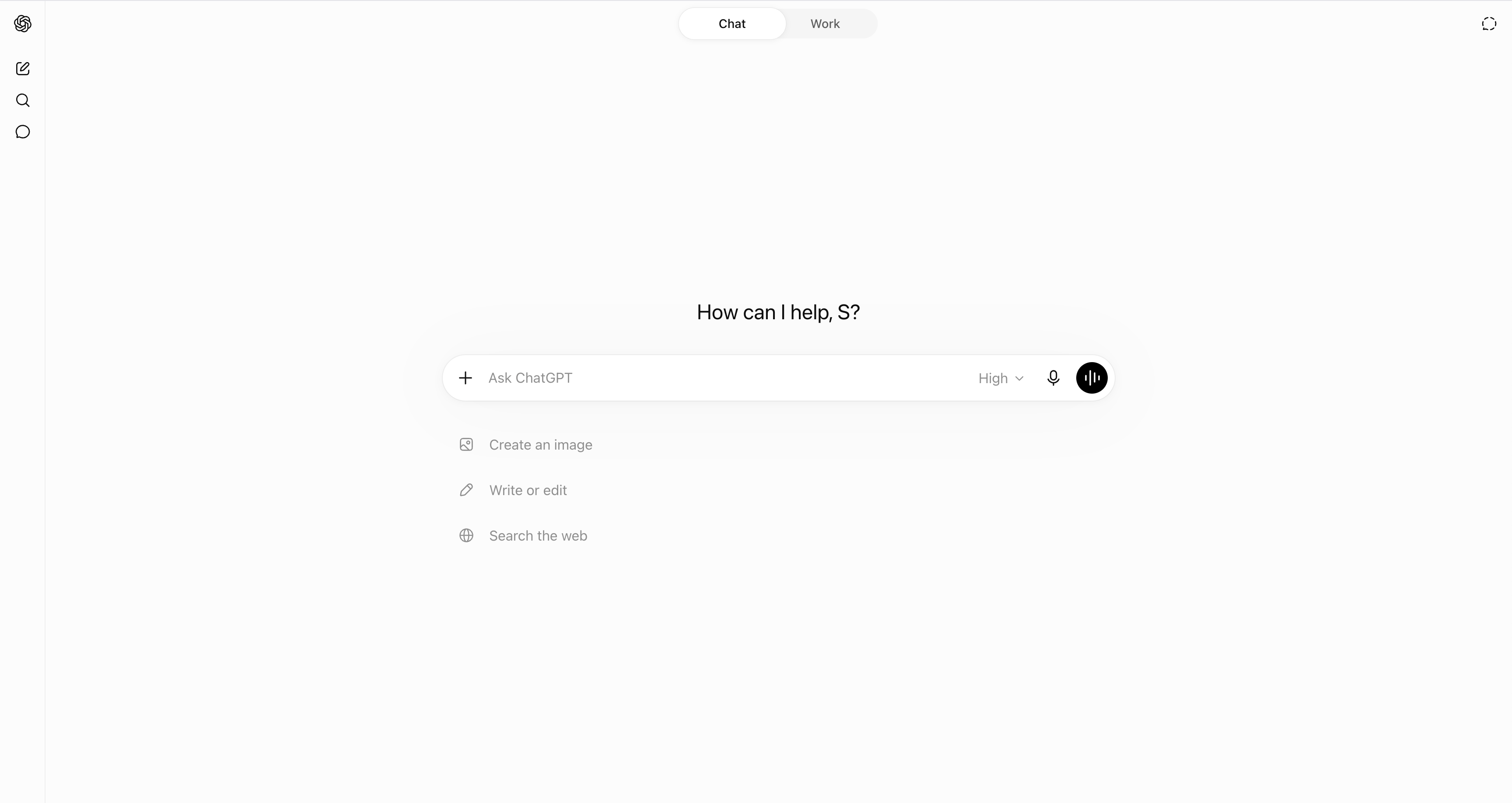 Screenshot of ChatGPT